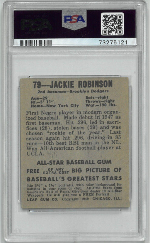 1948 Jackie Robinson Leaf #79 PSA 3 Rookie Baseball Card - RSA