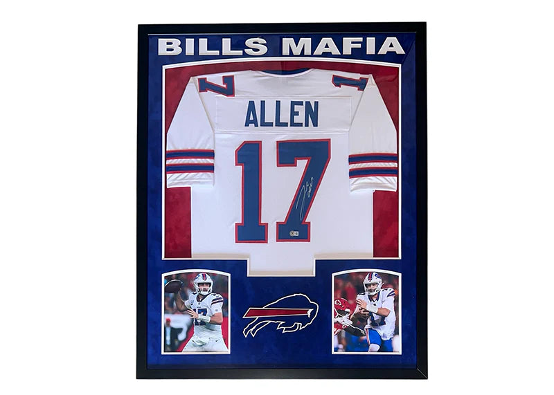 Josh Allen Signed Buffalo Framed Jersey 34x42 (Beckett)