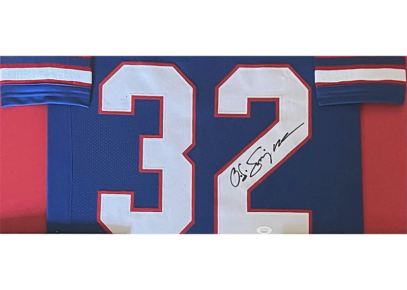 OJ Simpson Signed Buffalo Framed Jersey 34x44 (JSA)