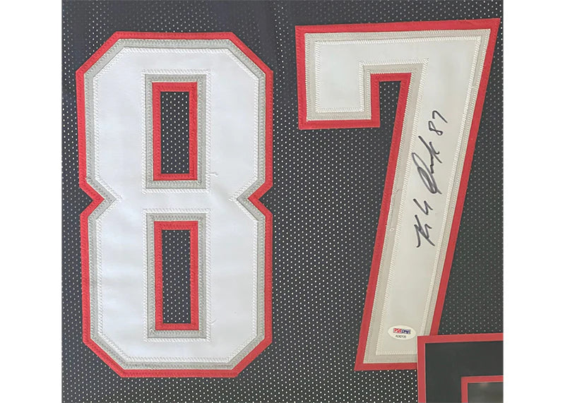 Rob Gronkowski Signed New England Framed Jersey 34x42 (PSA)
