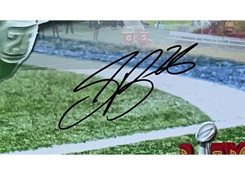 Saquon Barkley Signed Philadelphia 16x20 Football Photo (PSA)