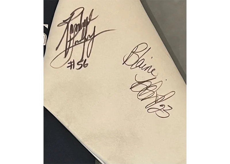 Steve McNair Eddie George Blaine Bishop Signed Tennessee Titans Jacket 43x35 (JSA)