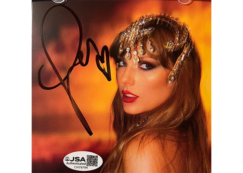 Taylor Swift Signed The Life of a Showgirl CD Insert Pose 1 (JSA)