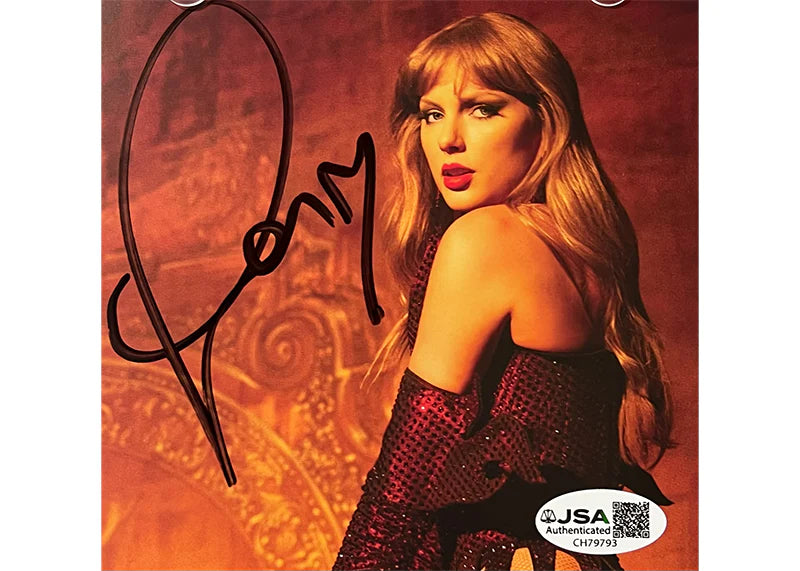 Taylor Swift Signed The Life of a Showgirl CD Insert Pose 2 (JSA)