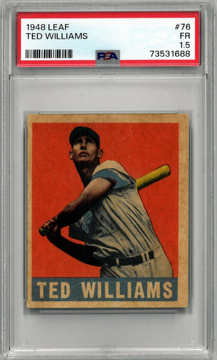 1948 Ted Williams Leaf #76 PSA Graded 1.5 Baseball Card - RSA