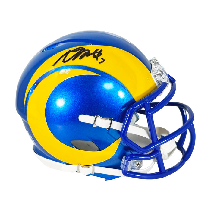 Davante Adams Signed Los Angeles Rams Speed Mini Football Helmet (JSA)