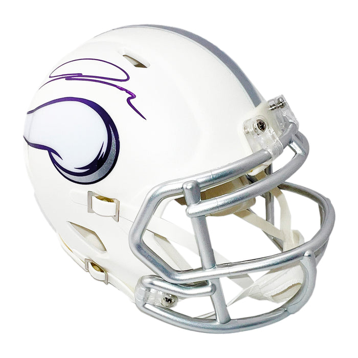 Jordan Addison Signed Minnesota Vikings Alt 2024 Speed Mini Football Helmet (JSA)