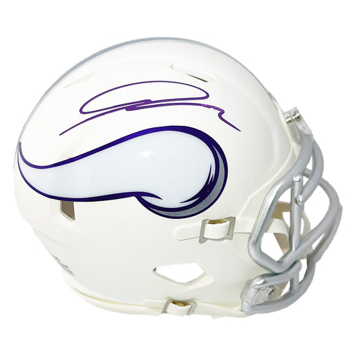 Jordan Addison Signed Minnesota Vikings Alt 2024 Speed Mini Football Helmet (JSA)