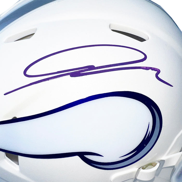 Jordan Addison Signed Minnesota Vikings Alt 2024 Speed Mini Football Helmet (JSA)