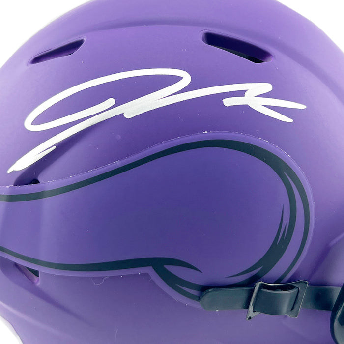 Jordan Addison Signed Minnesota Vikings Rave Mini Football Helmet (JSA)