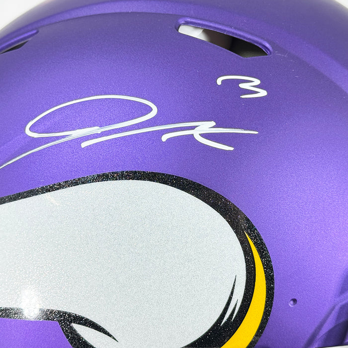 Jordan Addison Signed Minnesota Vikings Authentic Speed Full-Size Football Helmet (JSA)
