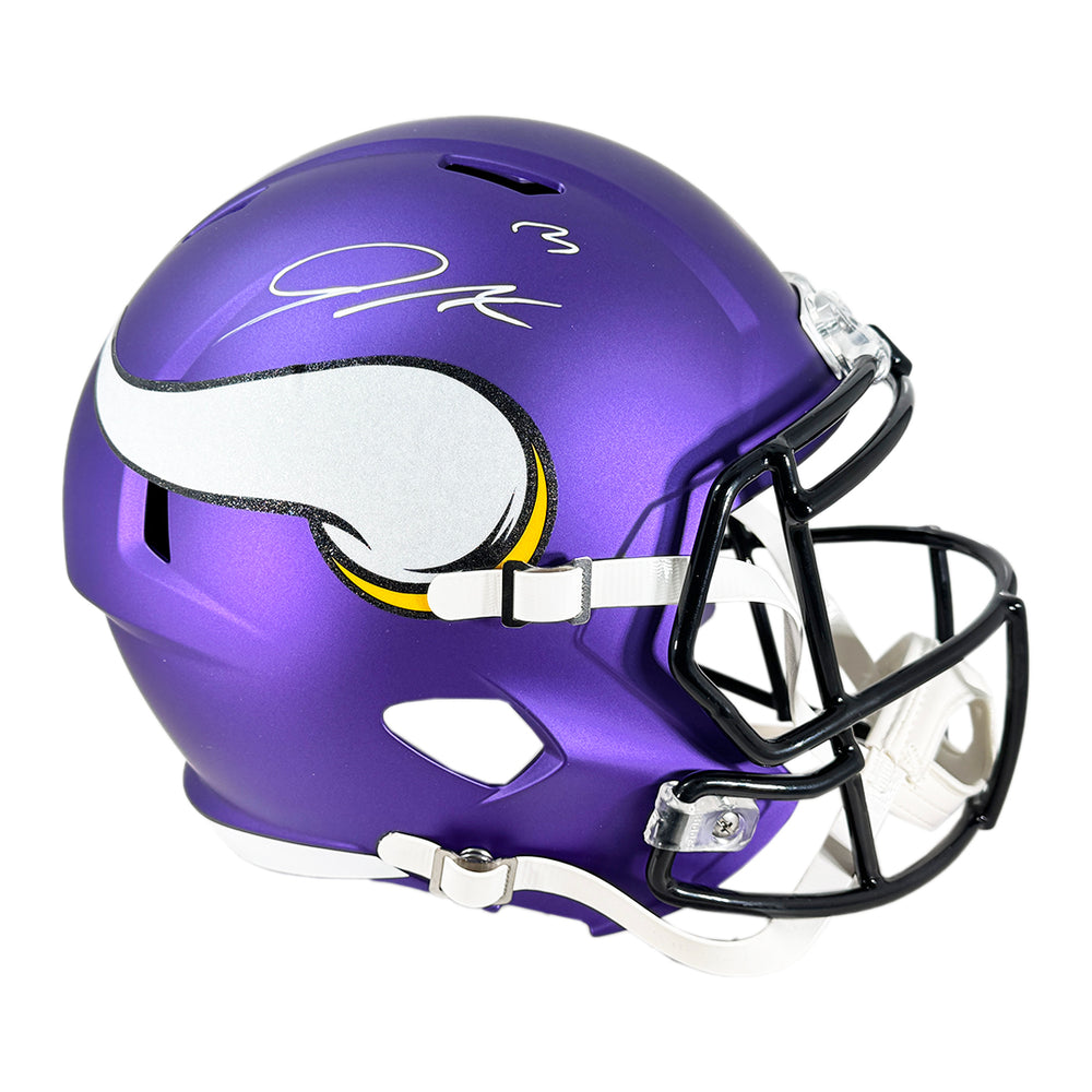 Jordan Addison Signed Minnesota Vikings Speed Full-Size Replica Football Helmet (JSA)