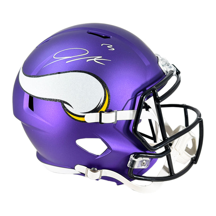 Jordan Addison Signed Minnesota Vikings Speed Full-Size Replica Football Helmet (JSA)