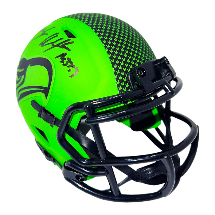 Shaun Alexander Signed Psalm Inscription Seattle Seahawks Rave Mini Football Helmet (Beckett)
