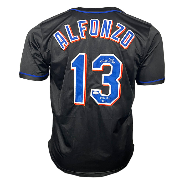 Edgardo Alfonzo Signed "Mets HOF 2020" Inscription New York Black Baseball Jersey (JSA)
