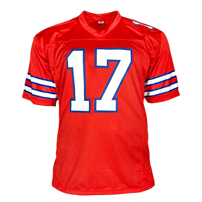 Josh Allen Signed Buffalo Red Football Jersey (Beckett)