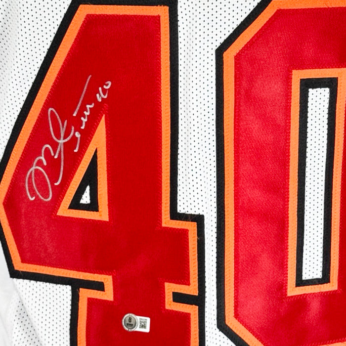 Mike Alstott Signed Tampa Bay White Football Jersey (Beckett)