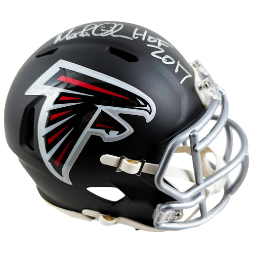 Morten Andersen Signed HOF 2017 Inscription Atlanta Falcons Speed Mini Football Helmet (JSA)