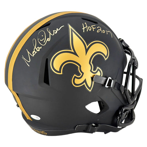 Morten Andersen Signed HOF 2017 Inscription New Orleans Saints Eclipse Full-Size Replica Football Helmet (JSA)