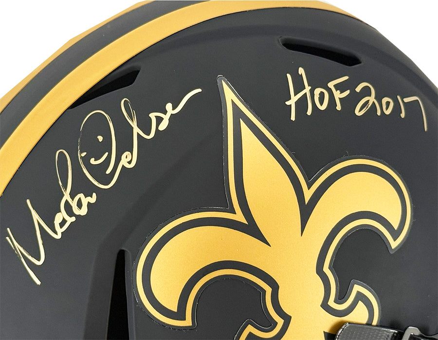 Morten Andersen Signed HOF 2017 Inscription New Orleans Saints Eclipse Full-Size Replica Football Helmet (JSA)