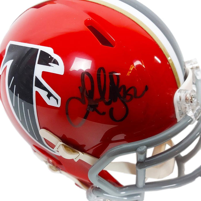 Jamal Anderson Signed Atlanta Falcons Throwback 66-69 Speed Mini Football Helmet (JSA)