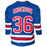 Glenn Anderson Signed 94 Cup - HOF 2008 Inscription New York Blue Hockey Jersey (JSA)