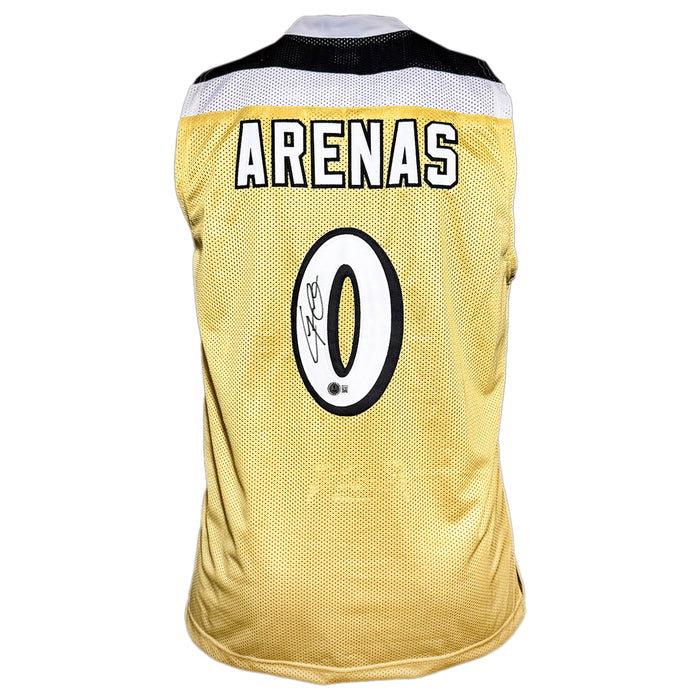 Gilbert Arenas Signed Washington Gold Basketball Jersey (Beckett)