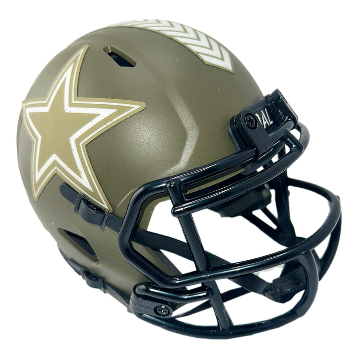 Dorance Armstrong Signed Dallas Cowboys Salute to Service Speed Mini Football Helmet (JSA)