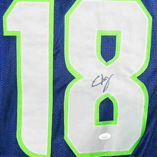 Elijah Arroyo Signed Seattle Blue Game Style Football Jersey (JSA)