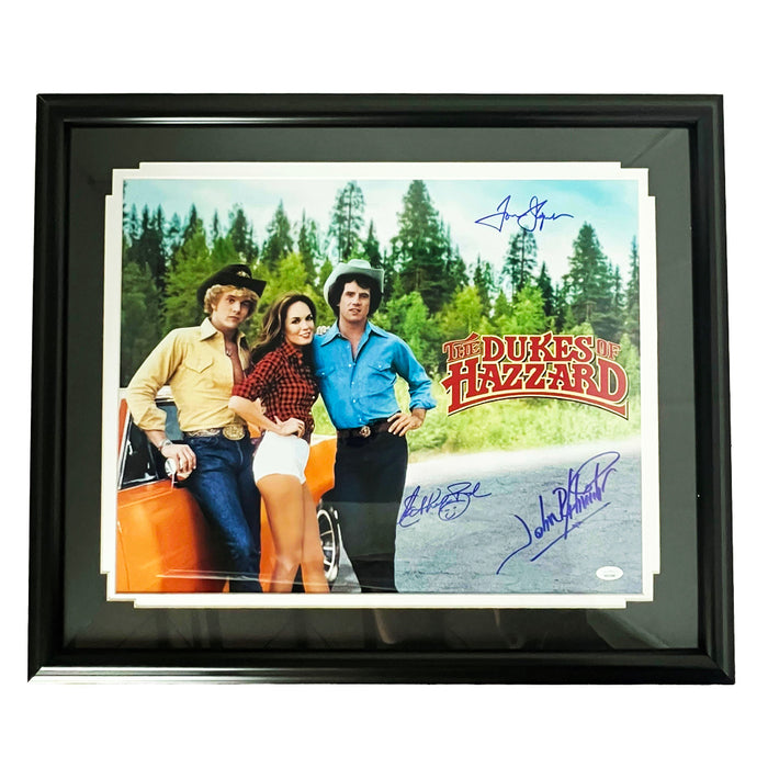 Dukes of Hazzard Signed Pose 1 16x20 Framed Photo (JSA)