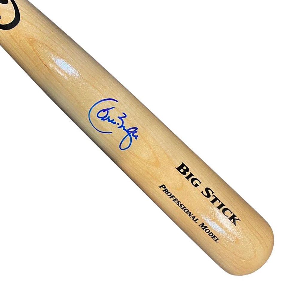 Carlos Baerga Signed Rawlings Pro Blonde Red Ring Baseball Bat (JSA) - RSA