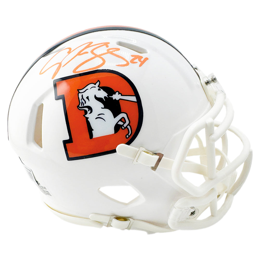 Champ Bailey Signed Denver Broncos Alt 2023 Speed Mini Football Helmet (Beckett)