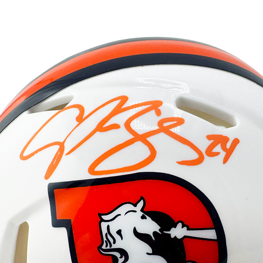 Champ Bailey Signed Denver Broncos Alt 2023 Speed Mini Football Helmet (Beckett)