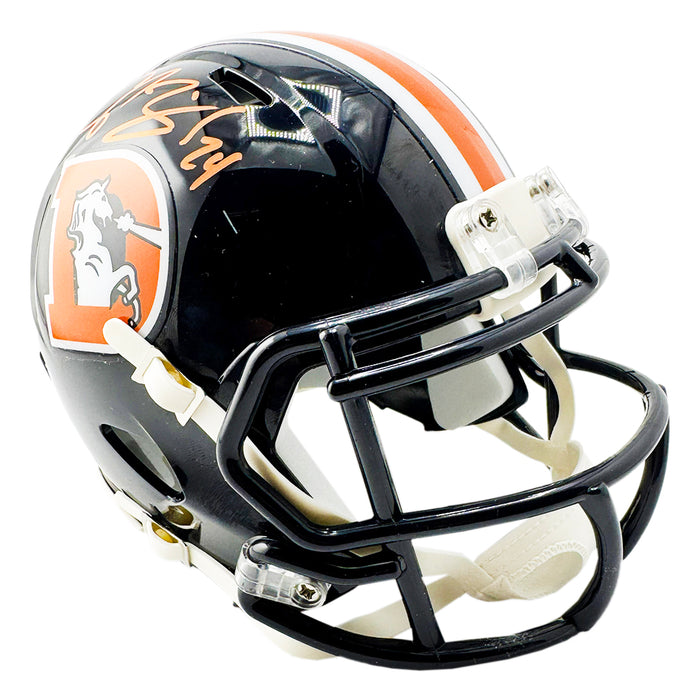 Champ Bailey Signed Denver Broncos Color Rush Speed Mini Football Helmet (Beckett)