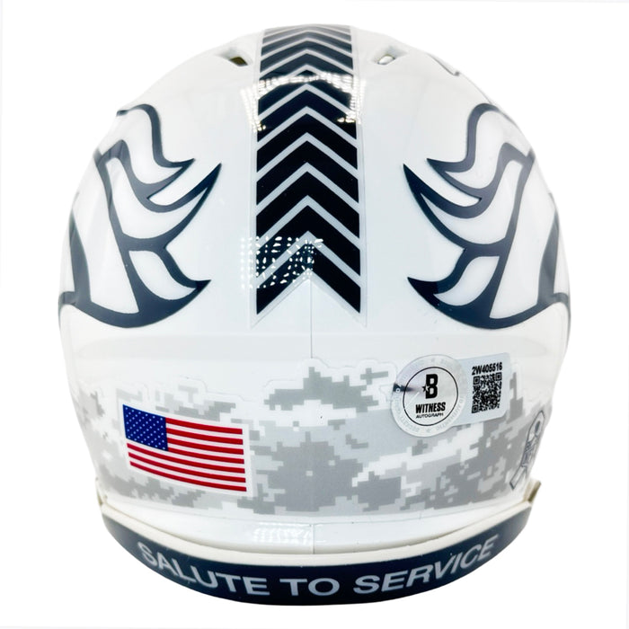 denver broncos motorcycle helmet Champ Bailey Signed Denver Broncos Salute to Service 2024 Mini Footbal — RSA