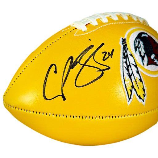 Champ Bailey Signed Washington Redskins Official NFL Team Logo Yellow Football (Beckett)