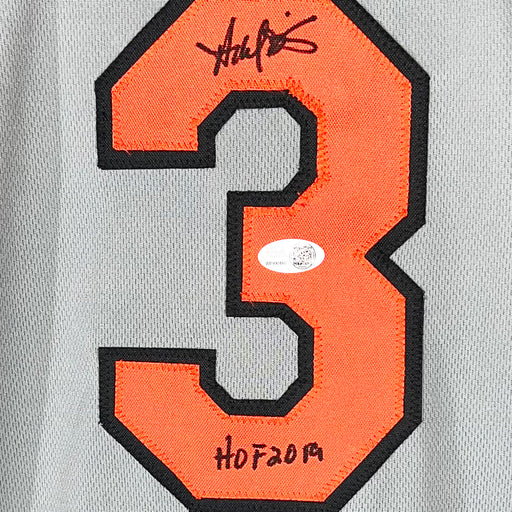Harold Baines Signed HOF 2019 Inscription Baltimore Grey Baseball Jersey (JSA)