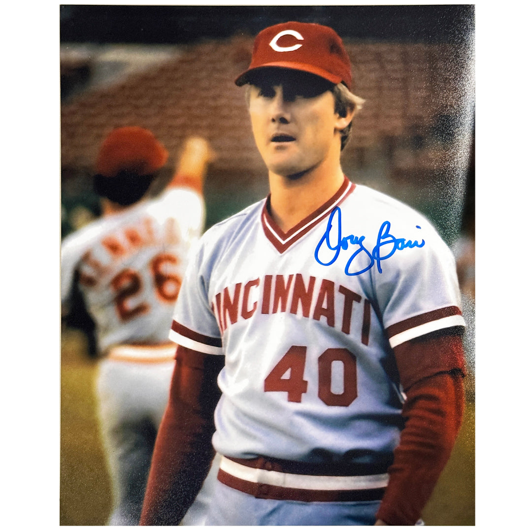 Doug Bair Signed Cincinnati Pose 1 Baseball 8x10 Photo (JSA) — RSA