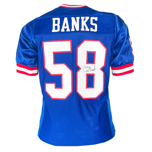 Carl Banks Signed New York Football Jersey Blue (JSA)