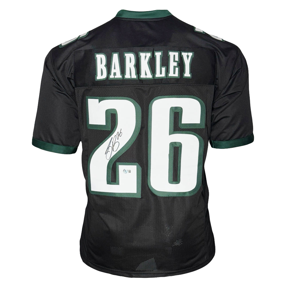 Saquon Barkley Signed Philadelphia Black Football Jersey (Beckett)