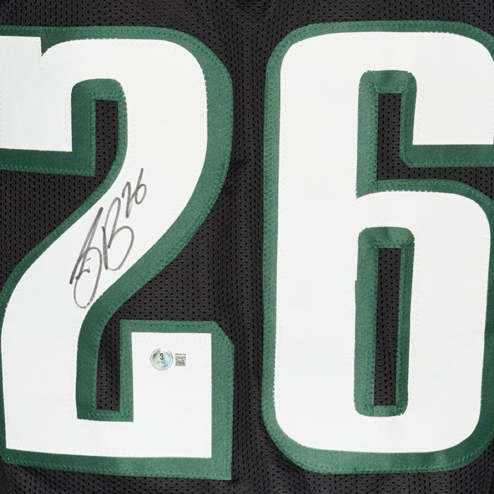 Saquon Barkley Signed Philadelphia Black Football Jersey (Beckett)