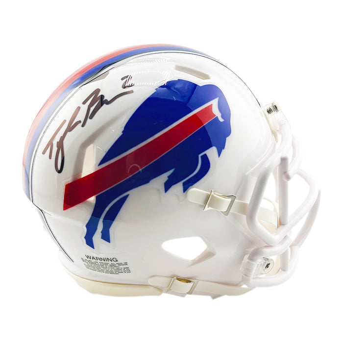 Tyler Bass Signed Buffalo Bills Speed Mini Football Helmet (JSA)