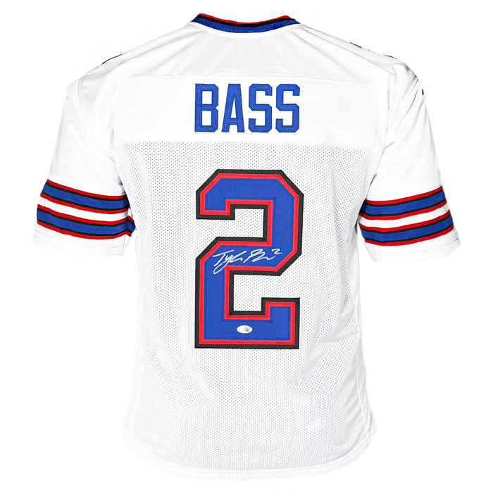 Tyler Bass Signed Buffalo White Football Jersey (JSA)