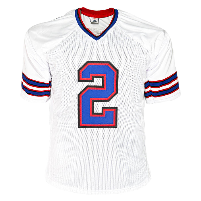 Tyler Bass Signed Buffalo White Football Jersey (JSA)