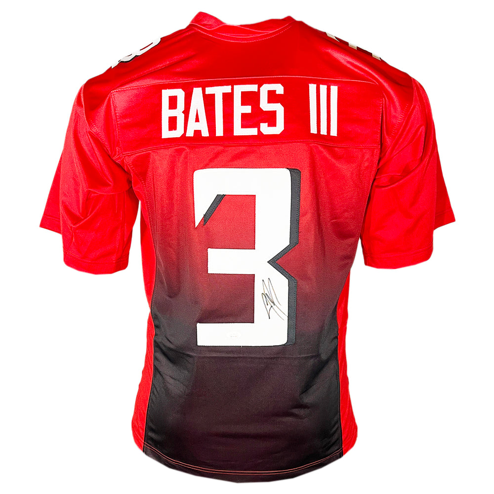 Jessie Bates III Signed Atlanta Red Football Jersey (JSA)