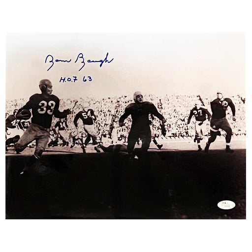 Sammy Baugh Signed HOF 63 Inscription Pose 2 Football 11x14 Photo (JSA)