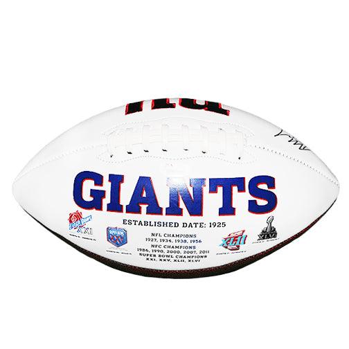 Mark Bavaro Signed New York Giants Logo Football (Beckett) - RSA