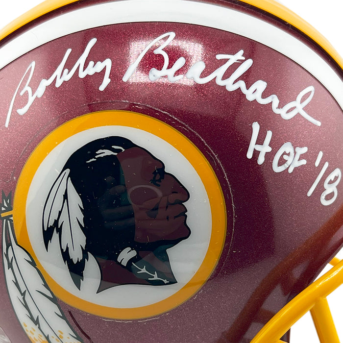 Bobby Beathard Signed HOF 18 Inscription Washington Redskins Mini Football Helmet (Beckett)