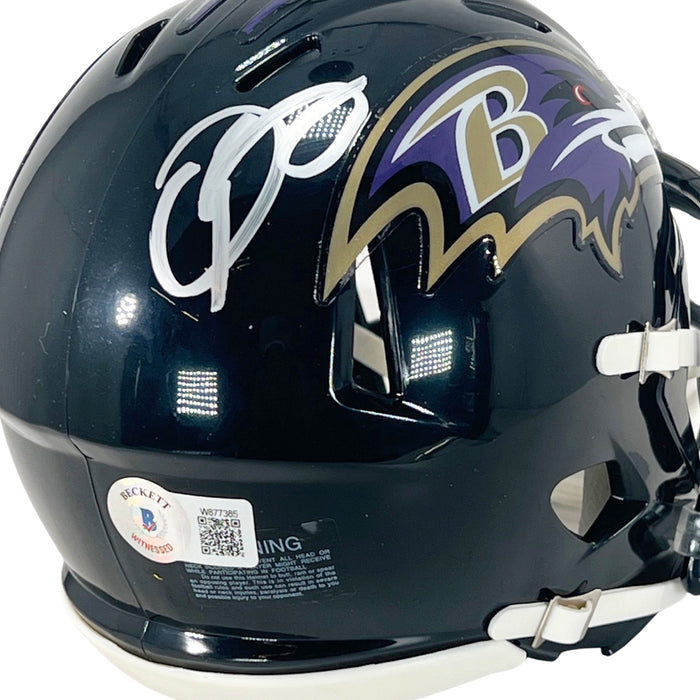 baltimore ravens motorcycle helmet Odell Beckham Jr Signed Baltimore Ravens Speed Mini Football Helmet (Beckett)
