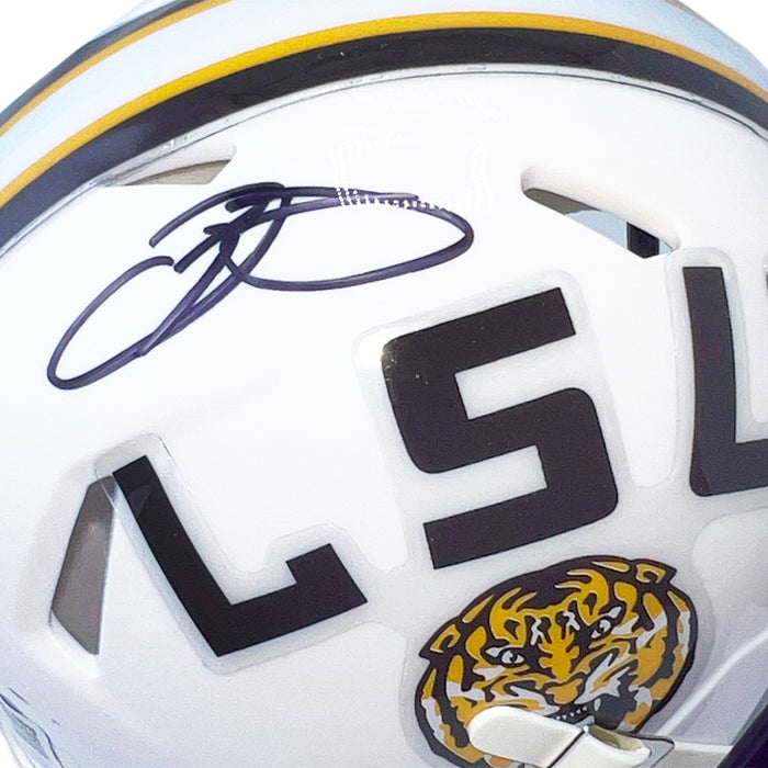 Odell Beckham Jr Signed LSU Tigers Speed Mini Football White Helmet (Beckett)